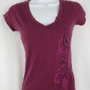 Dutch Bros Shirt V Neck Woman's Small Purple
